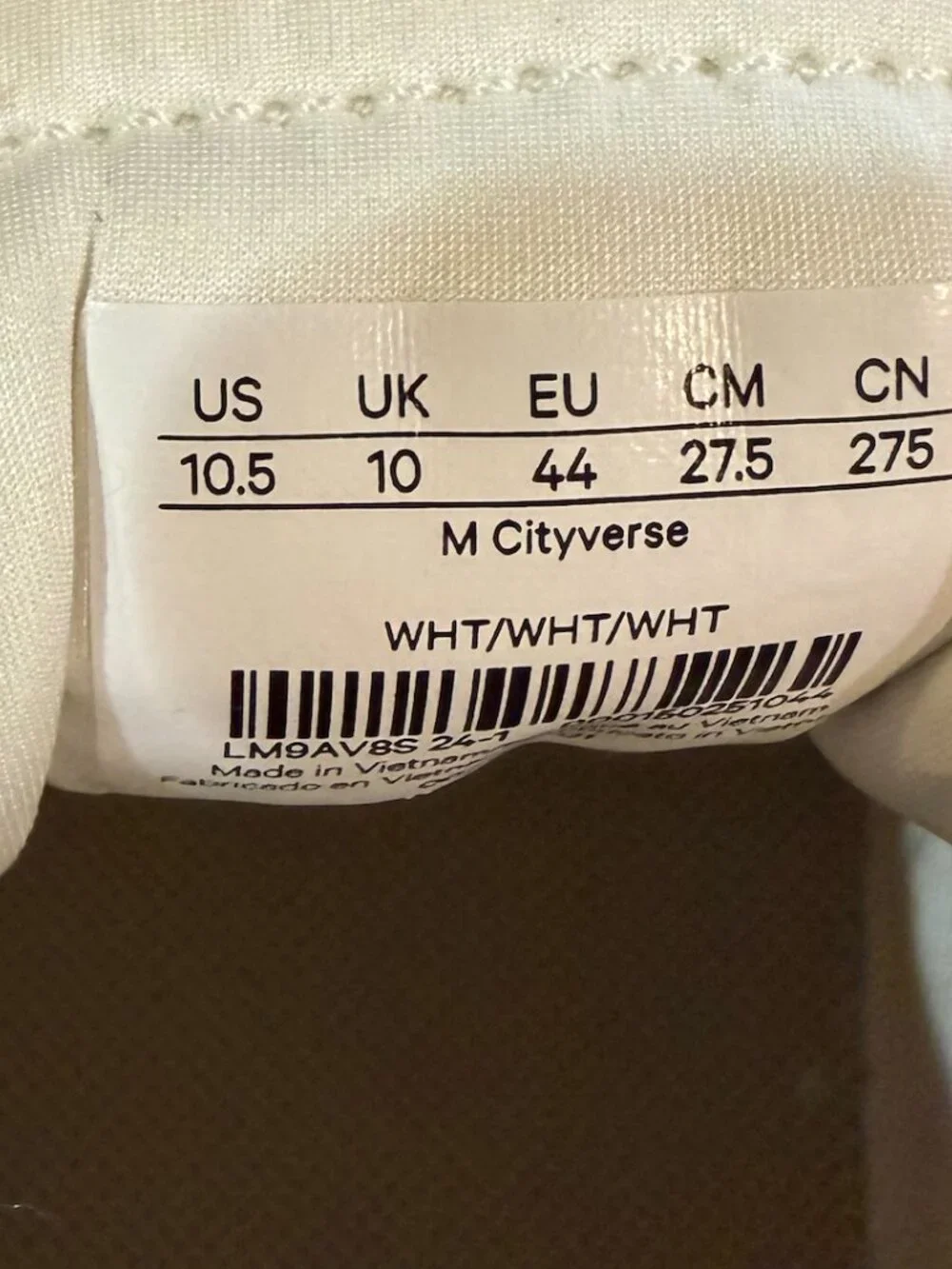 Lululemon Cityverse Sneakers Men's Size 10.5 Triple White Low Top Casual Shoes